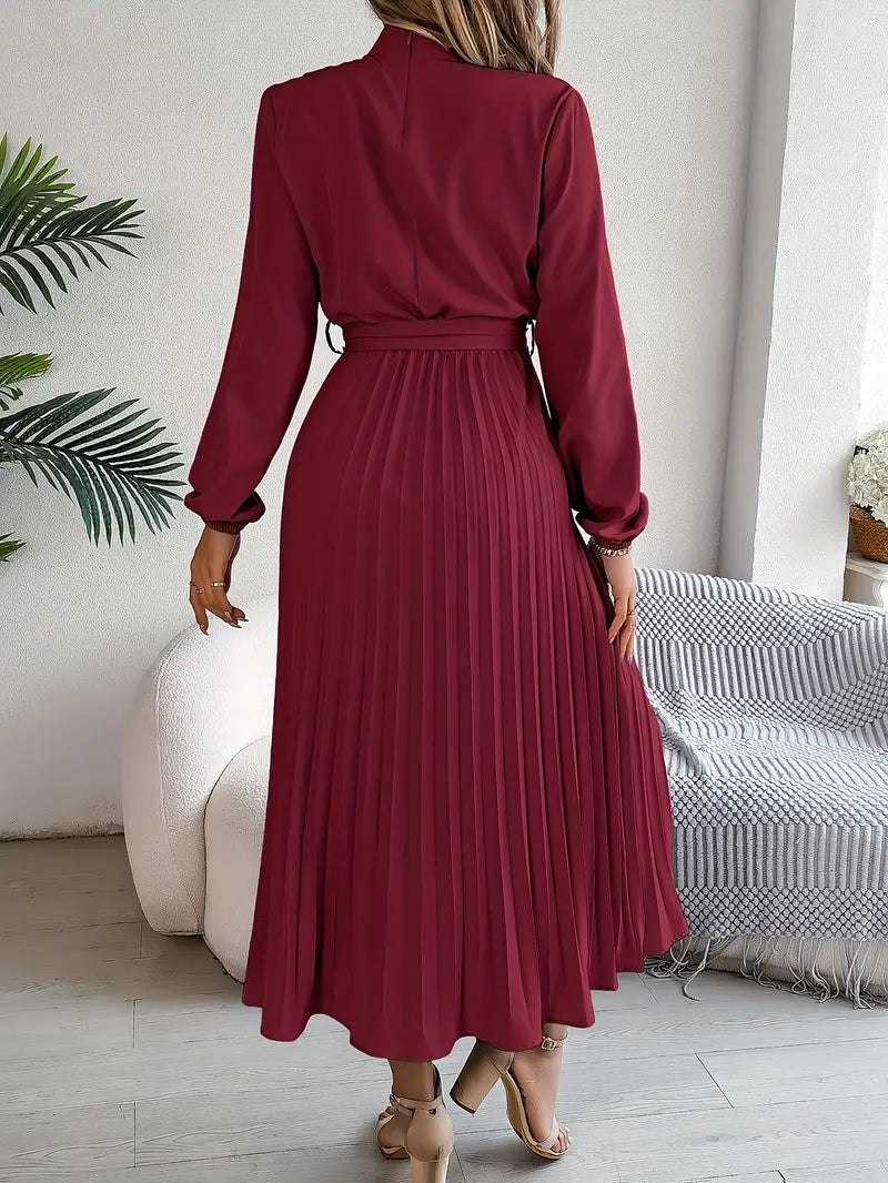 Women's Pleated Midi Dress