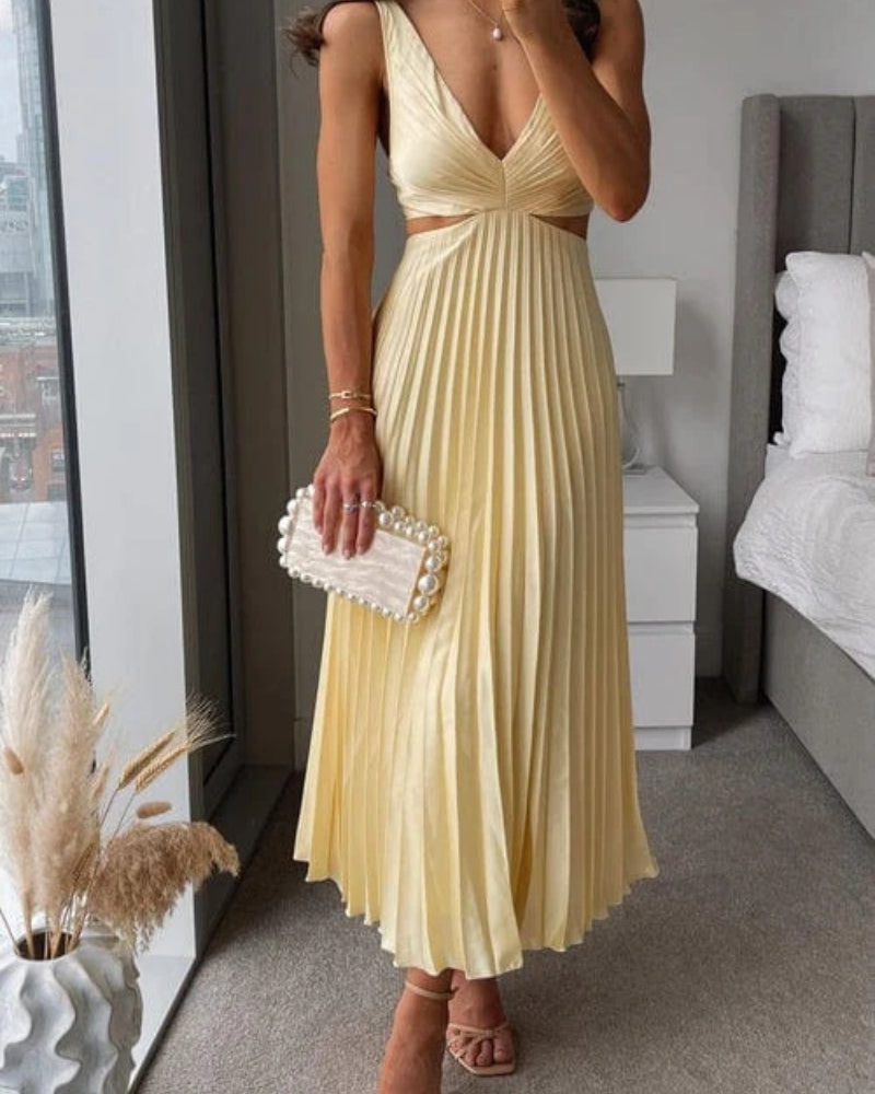 Women's Wedding Pleated Midi Dress