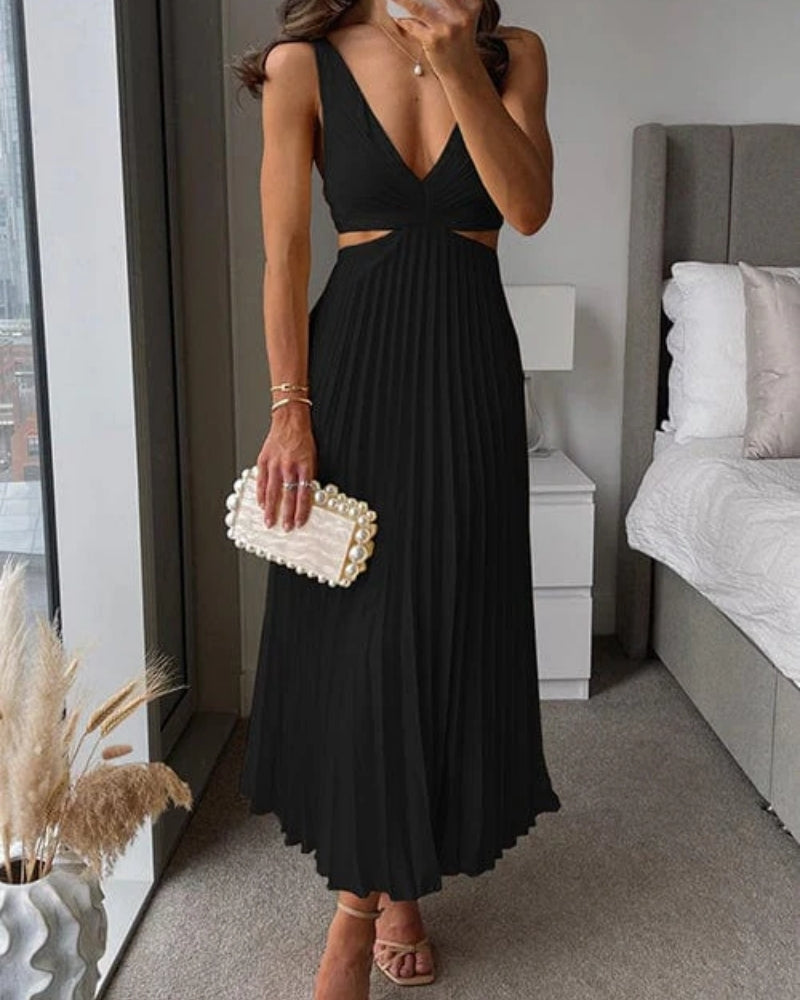 Women's Wedding Pleated Midi Dress