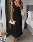 Women's Wedding Pleated Midi Dress