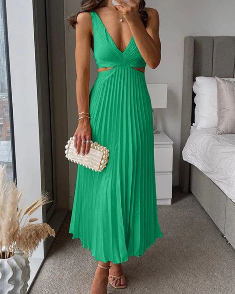 Women's Wedding Pleated Midi Dress