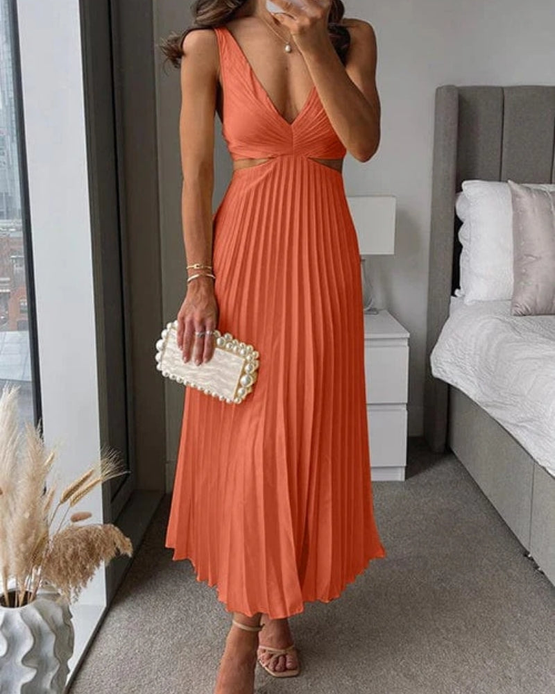 Women's Wedding Pleated Midi Dress