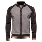 Men's Cotton Zip-Up Stand Collar Cardigan