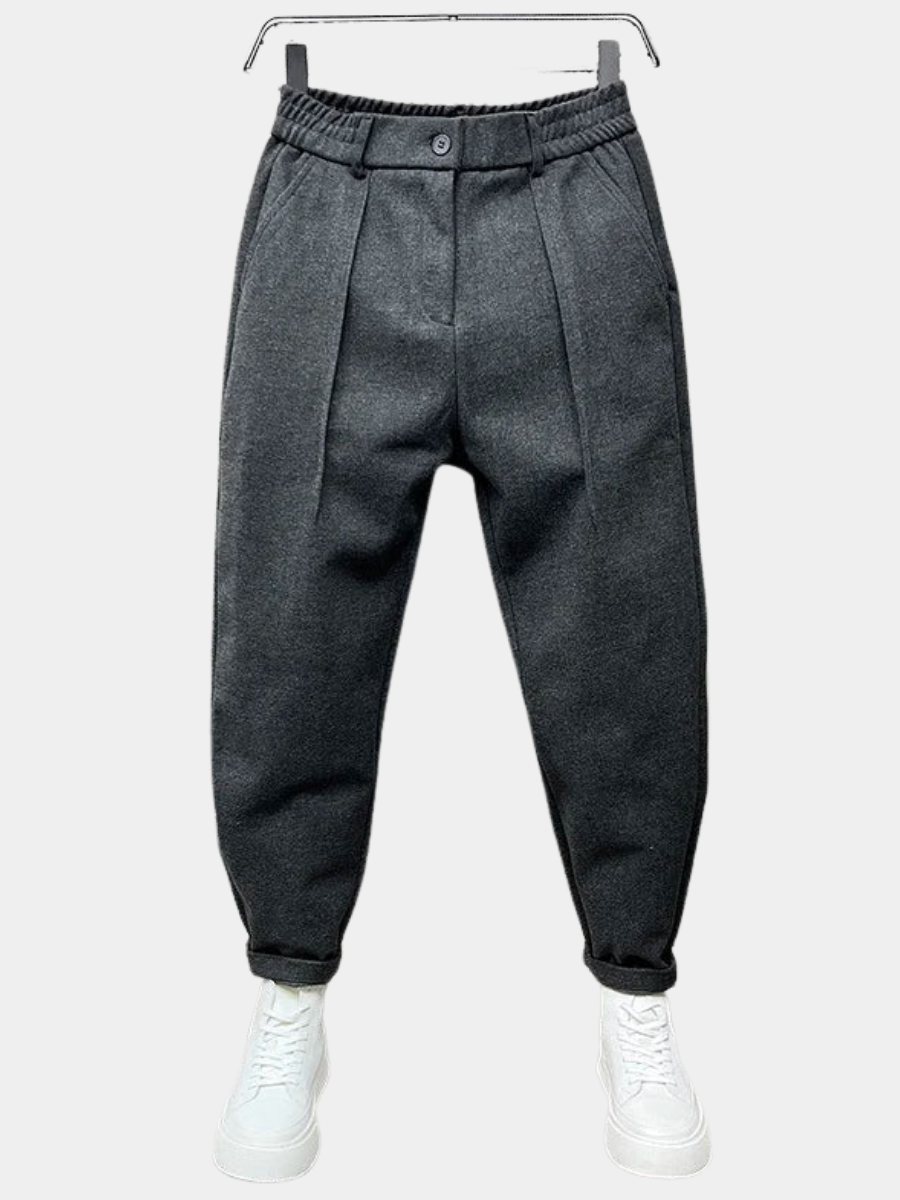 Men's Pleated Tapered Trousers