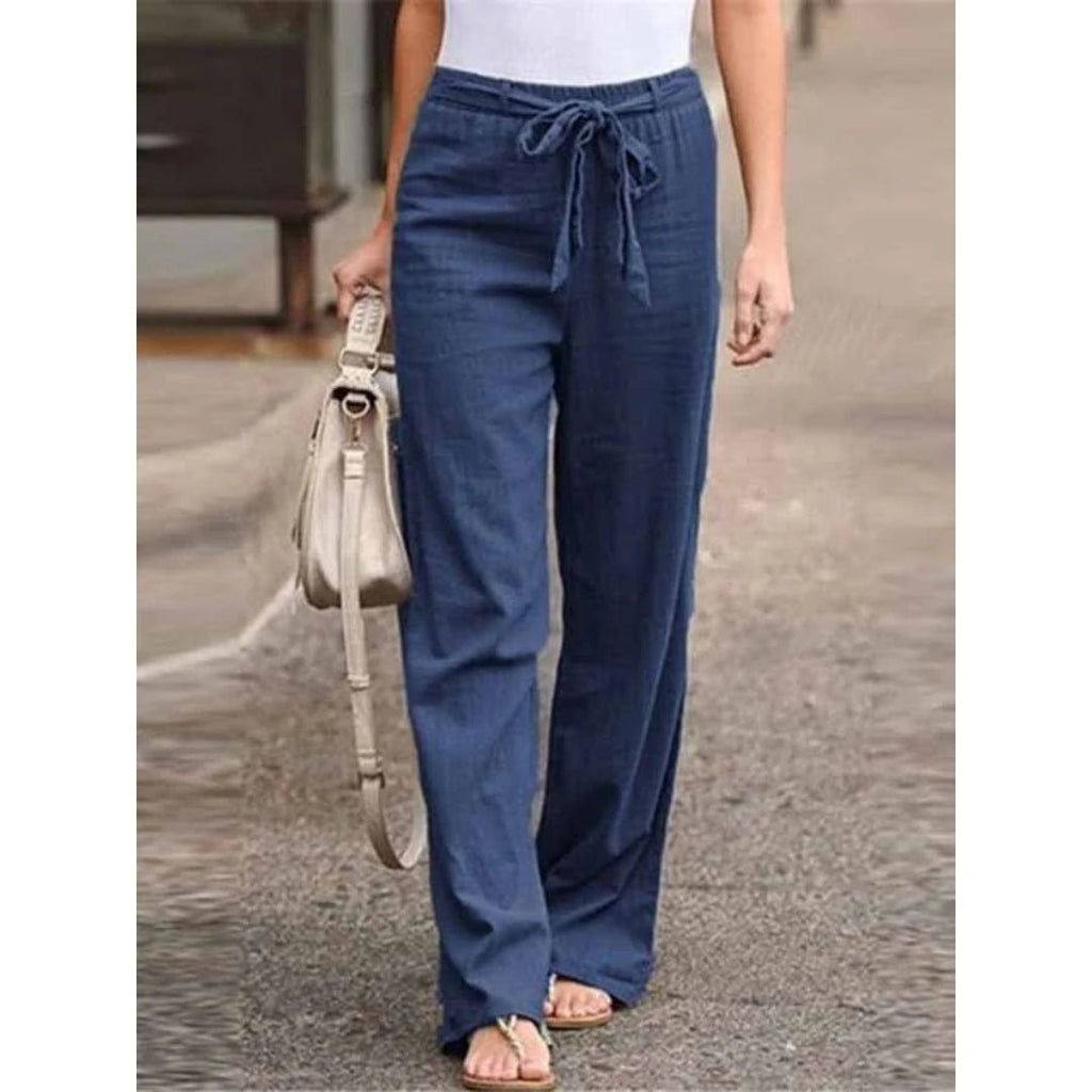 Women's Wide Leg Drawstring Trousers
