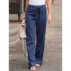 Women's Wide Leg Drawstring Trousers