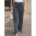 Women's Wide Leg Drawstring Trousers