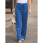 Women's Wide Leg Drawstring Trousers