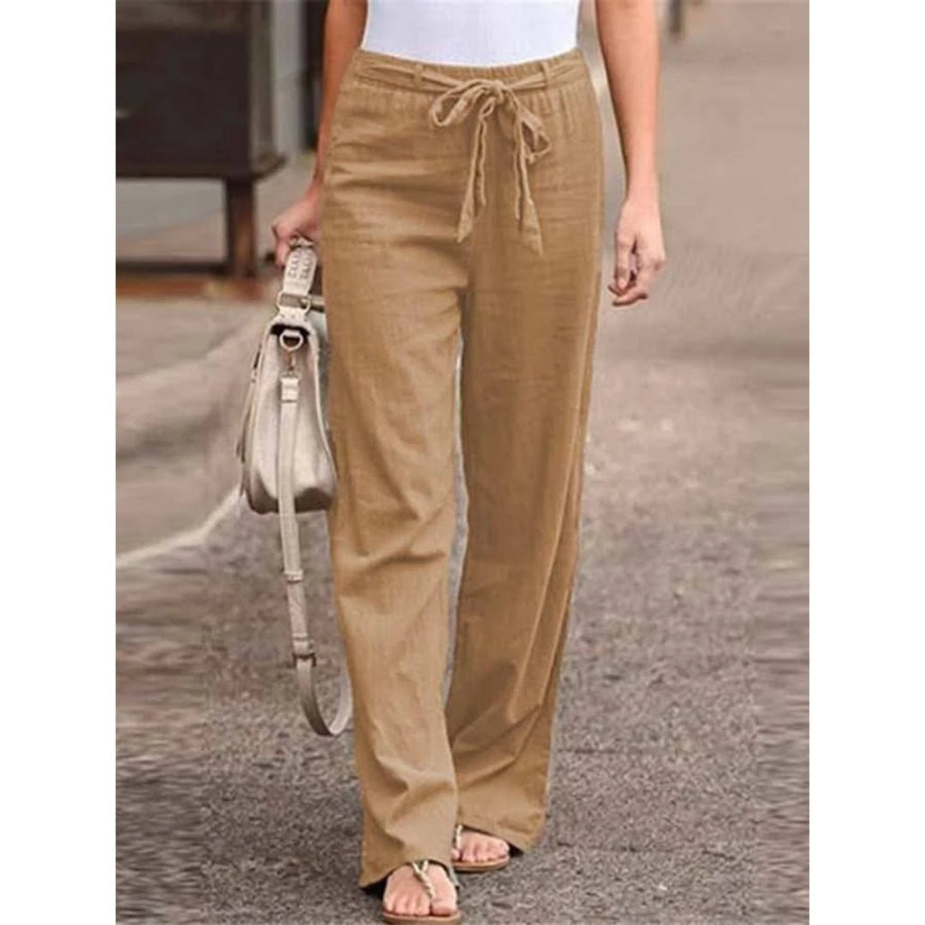 Women's Wide Leg Drawstring Trousers