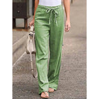 Women's Wide Leg Drawstring Trousers