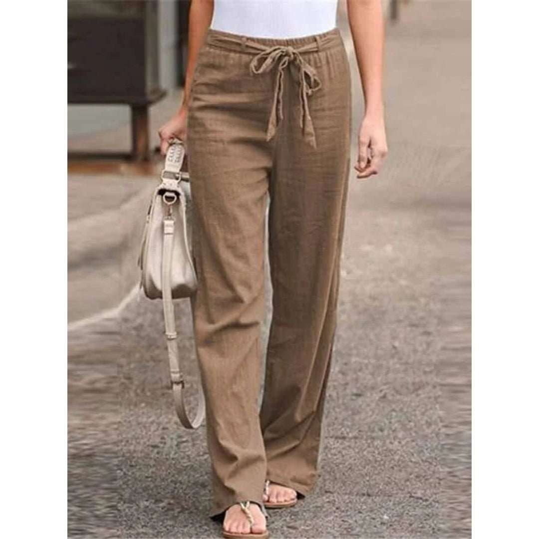 Women's Wide Leg Drawstring Trousers