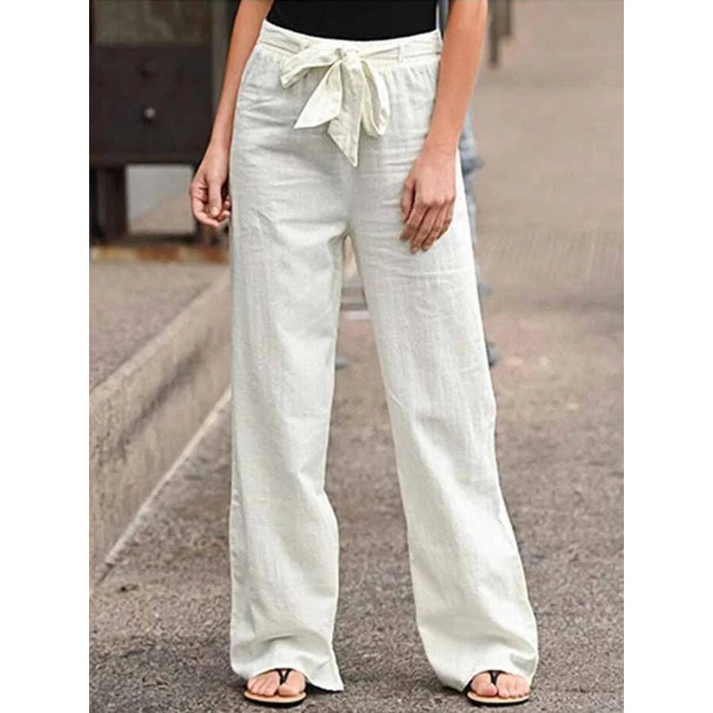 Women's Wide Leg Drawstring Trousers