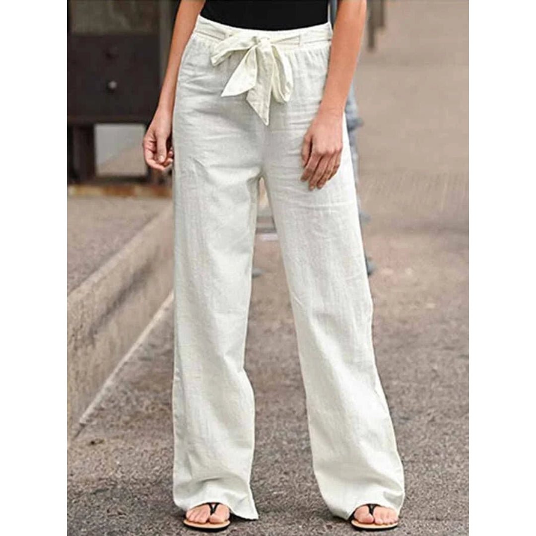 Women's Wide Leg Drawstring Trousers