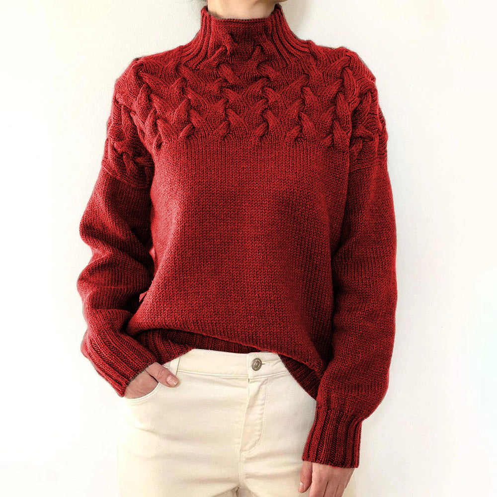 Women's Ribbed Cable Knit Jumper