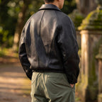 Men's Structured Leather Zip Jacket