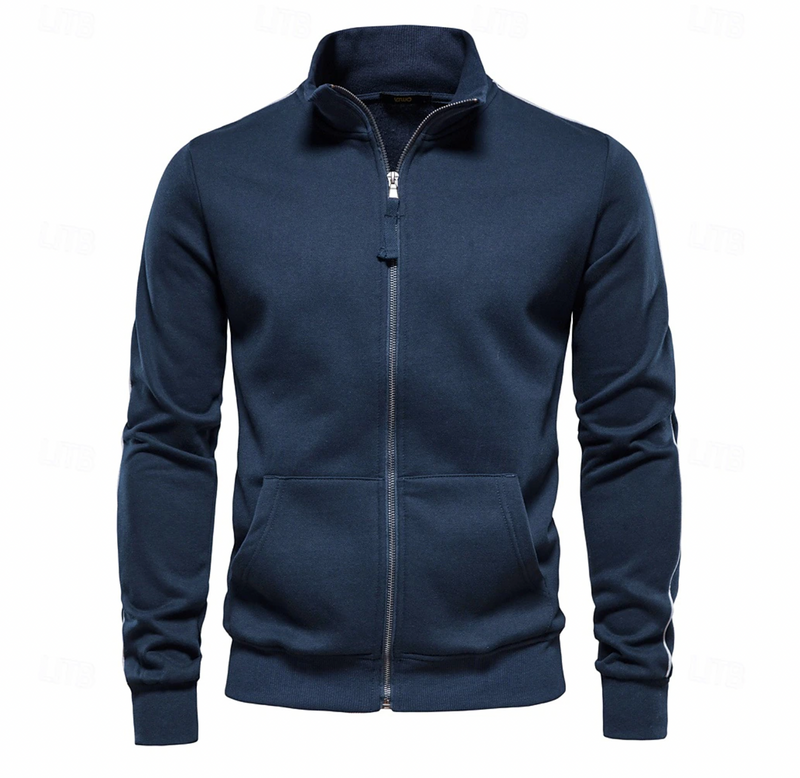 Men's Stand Collar Sweatshirt Jacket
