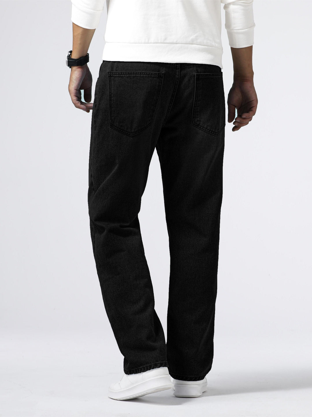 Men's Washed Straight Leg Denim