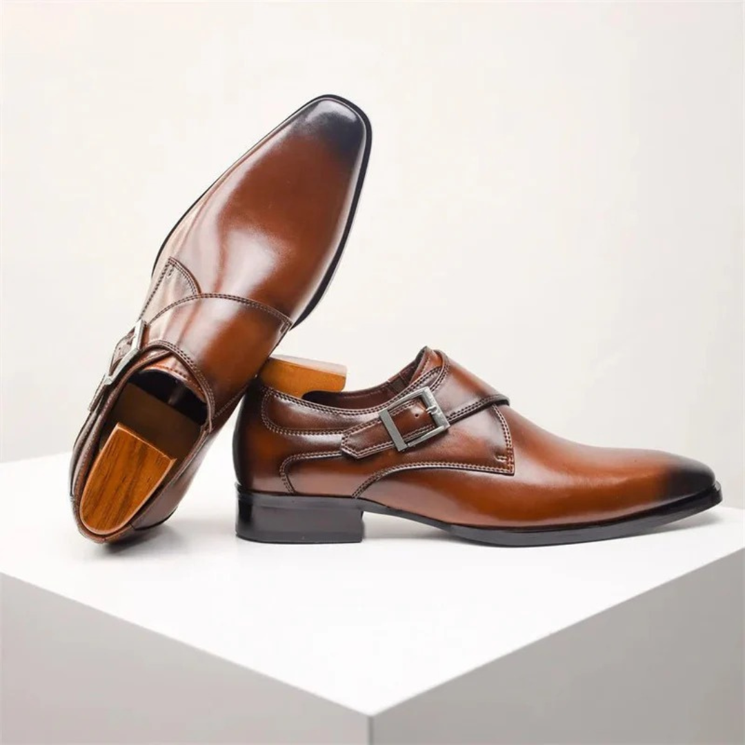 Men's Buckled Monk Strap Shoes