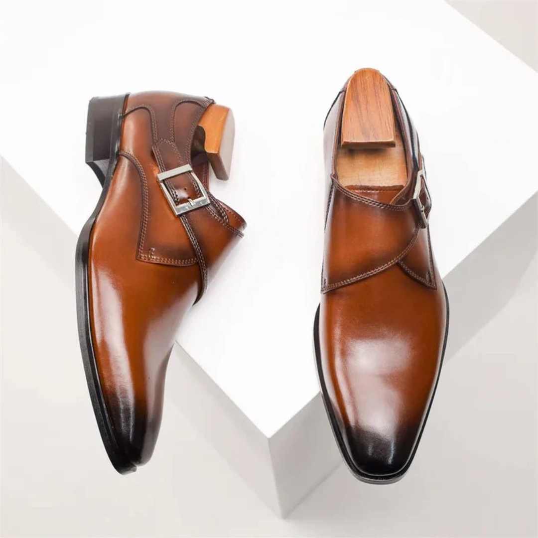 Men's Buckled Monk Strap Shoes