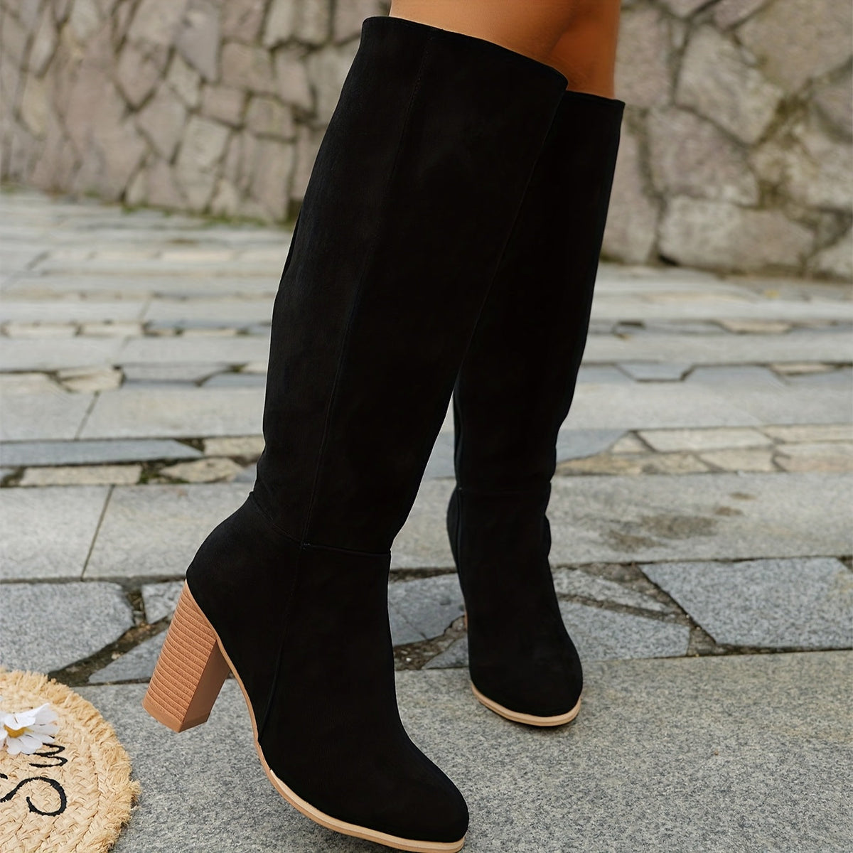 Women's Block Heel Knee-High Boots