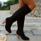 Women's Block Heel Knee-High Boots