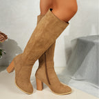 Women's Block Heel Knee-High Boots