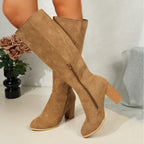 Women's Block Heel Knee-High Boots