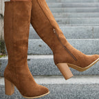 Women's Block Heel Knee-High Boots