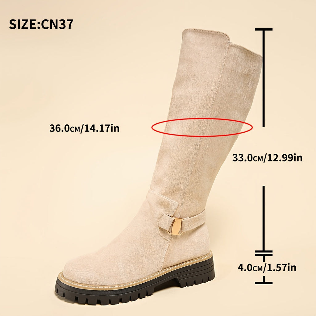 Women's Block-Heel Knee-High Boots