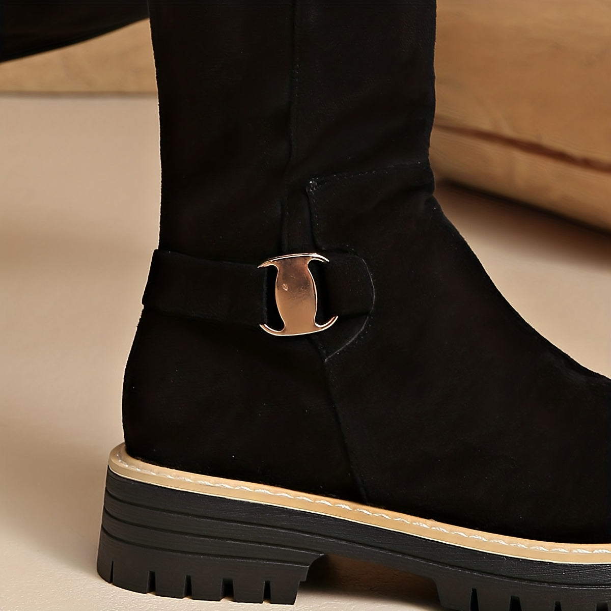 Women's Block-Heel Knee-High Boots