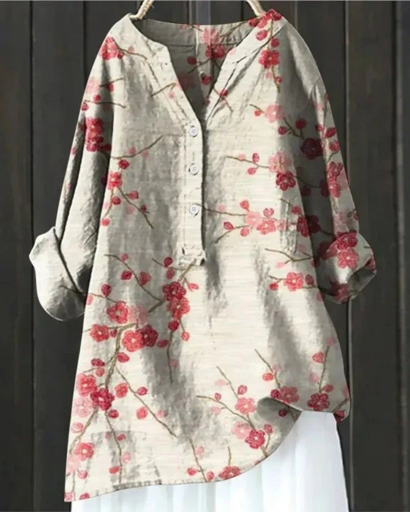 Women's Patchwork Relaxed Tunic Blouse