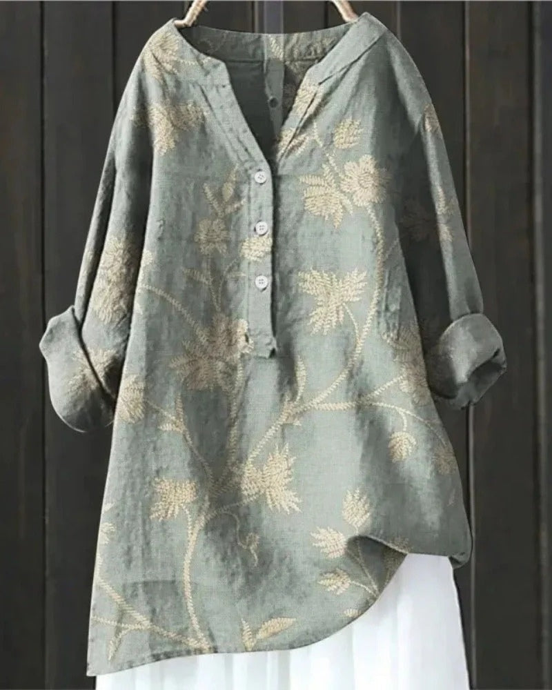 Women's Patchwork Relaxed Tunic Blouse