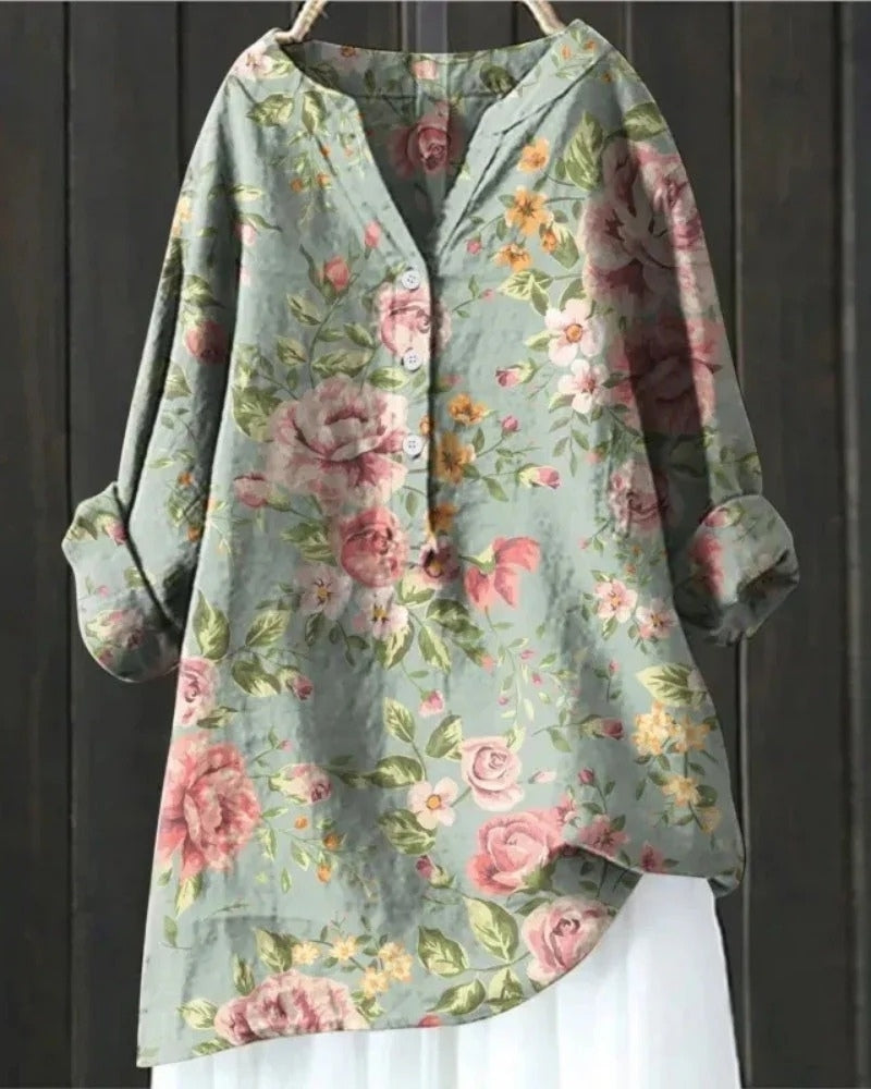 Women's Patchwork Relaxed Tunic Blouse