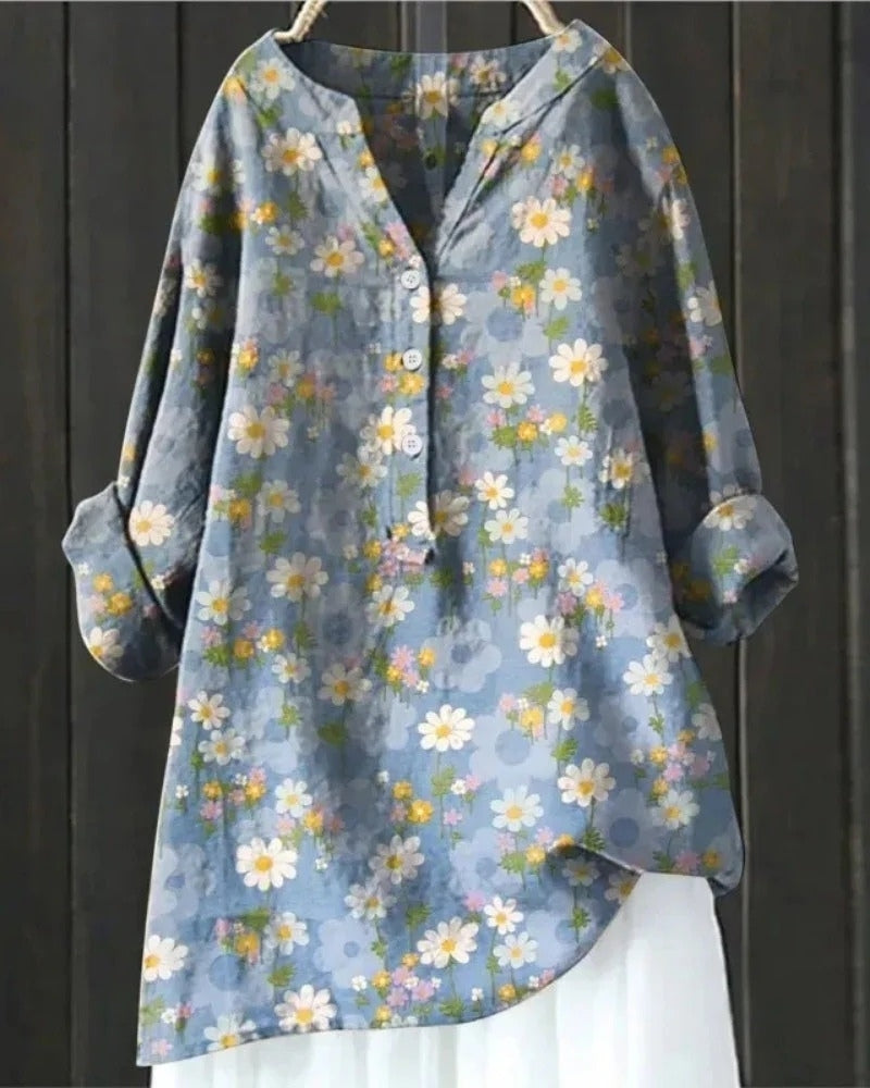 Women's Patchwork Relaxed Tunic Blouse