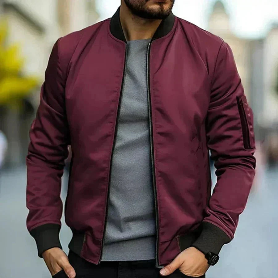 Men's Sporty Lightweight Bomber Jacket