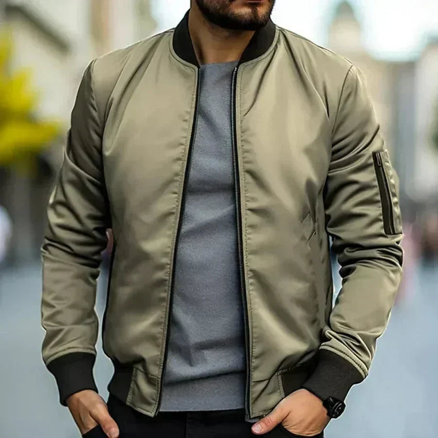 Men's Sporty Lightweight Bomber Jacket