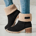 Women's Fleece Lined Block-Heel Boots