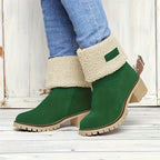 Women's Fleece Lined Block-Heel Boots