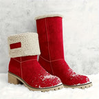 Women's Fleece Lined Block-Heel Boots
