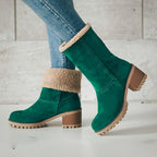 Women's Fleece Lined Block-Heel Boots