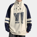 Men's Stand Collar Printed Sweatshirt