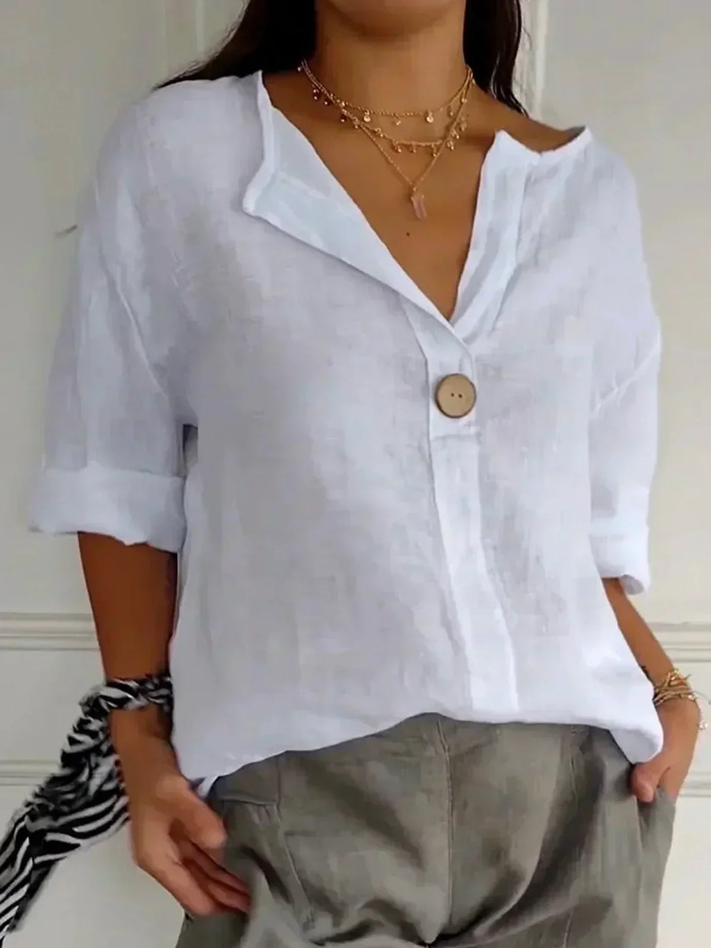 Women's V-Neck Blouse
