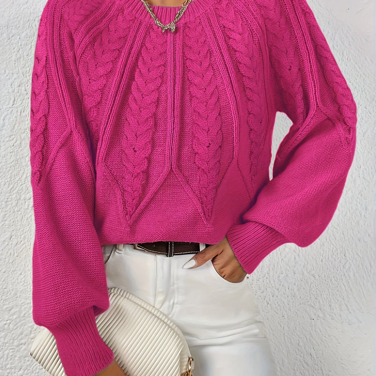 Women's Cable Knit Volume Jumper