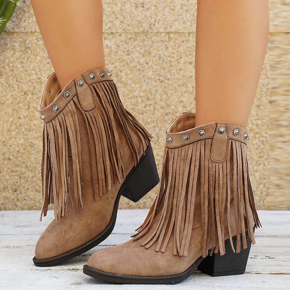 Women's Fringe Western Cowboy Boots