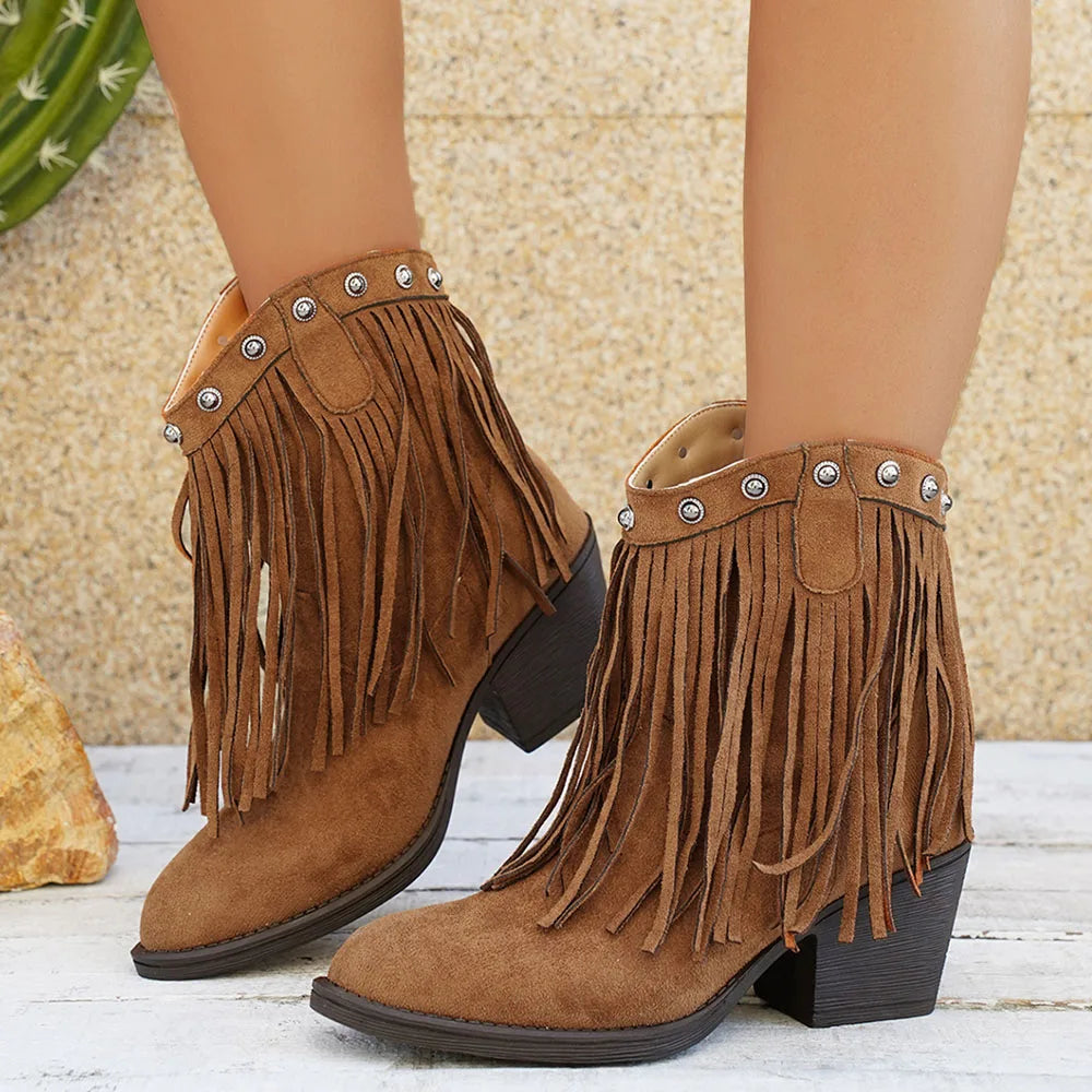 Women's Fringe Western Cowboy Boots