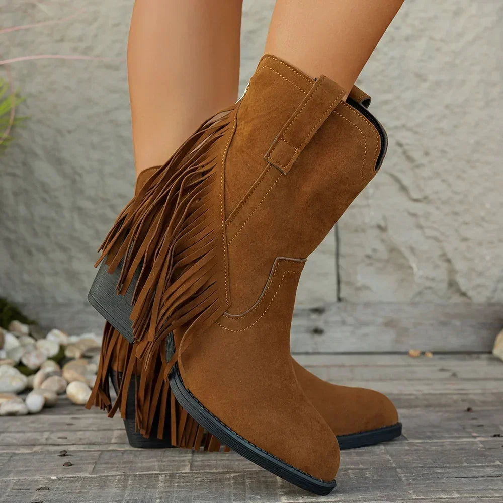 Women's Fringe Western Cowboy Boots