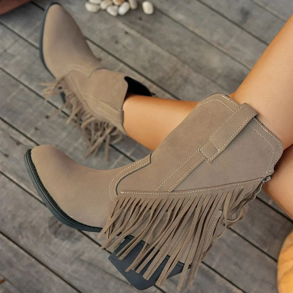 Women's Fringe Western Cowboy Boots