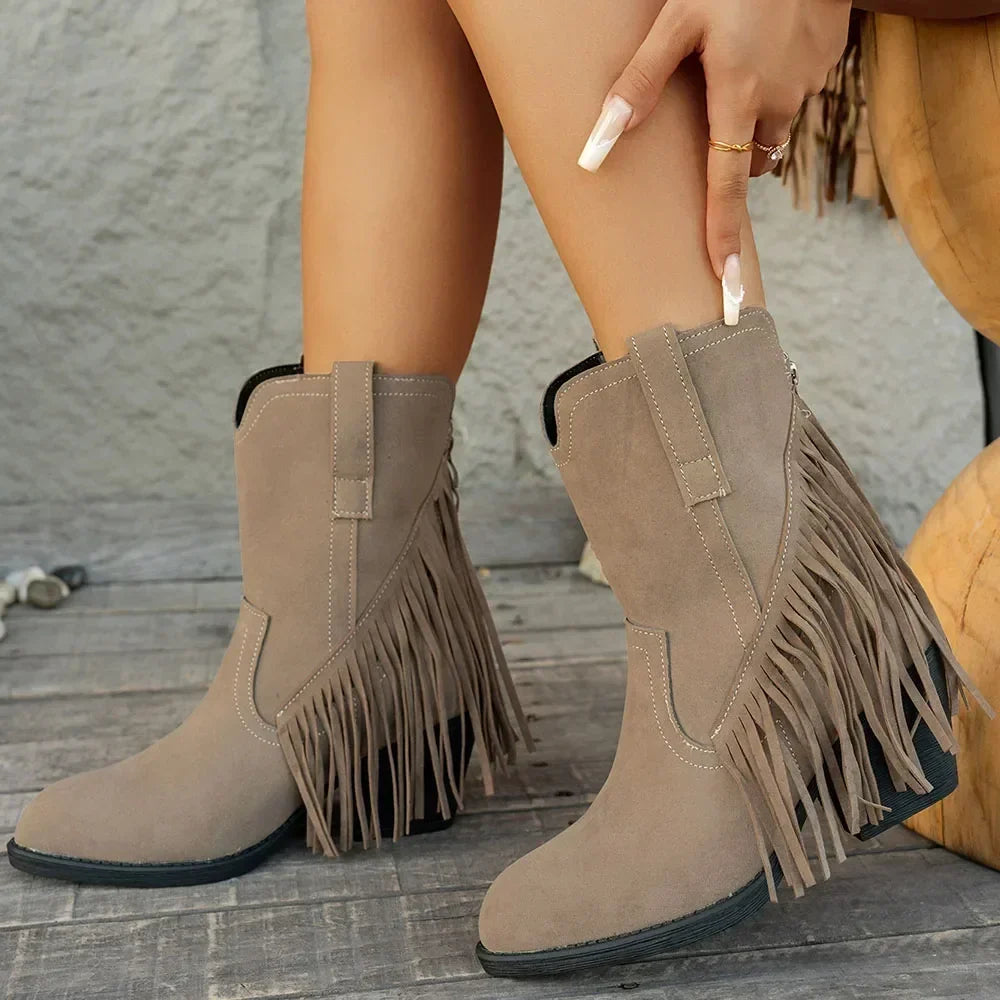 Women's Fringe Western Cowboy Boots