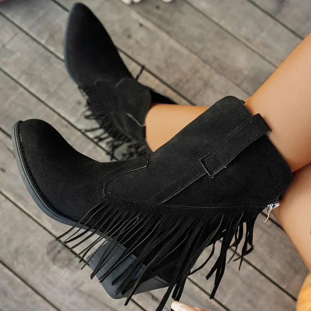 Women's Fringe Western Cowboy Boots