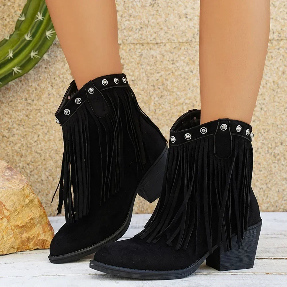 Women's Fringe Western Cowboy Boots